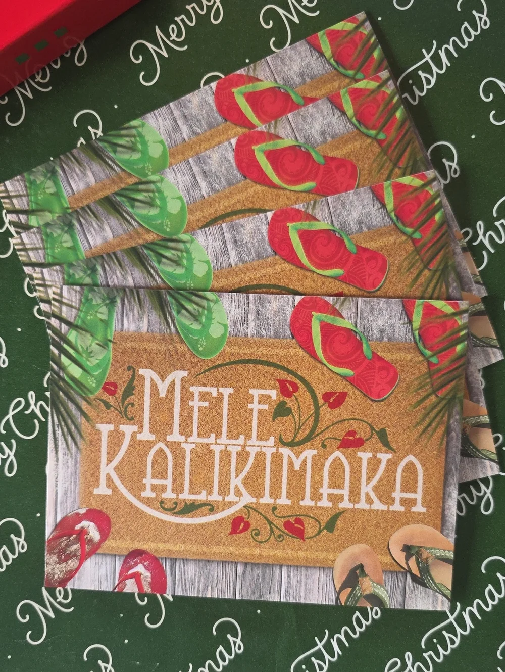 Hawaiian Mele Kalikimaka Christmas Cards Lot 14 Hawaii Holiday Greeting Cards